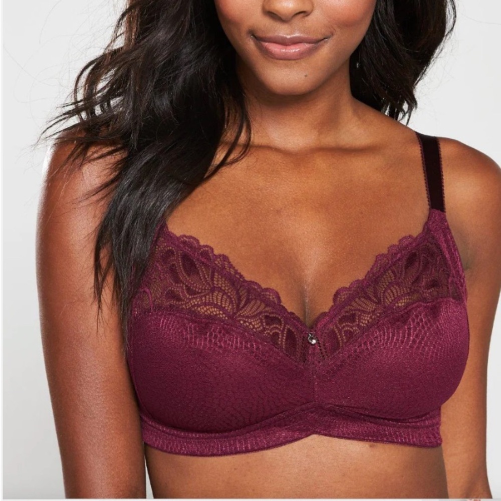 Fantasie Memoir Soft Cup Wireless Bra FL3022 Black Cherry Wire Free size 30J